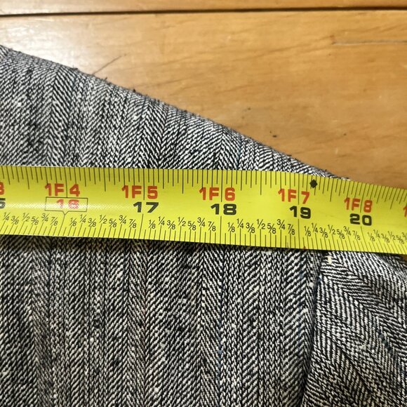 Pierre Balmain Black/White Herringbone 100% Silk Blazer, Men's 42R Elegant - Picture 9 of 14